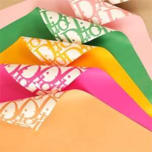 Designer Floral Paper for Bouquets, 20 Sheets, 22 x 22 inches / 56 x 56 cm