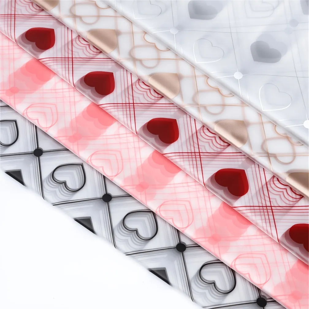 Heart Waterproof Flower Wrapping Paper - 20 sheets, 22 x 22 inches / 56 x 56 cm - Image 9