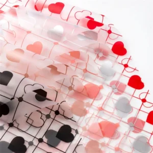 Heart Waterproof Flower Wrapping Paper - 20 sheets, 22 x 22 inches / 56 x 56 cm