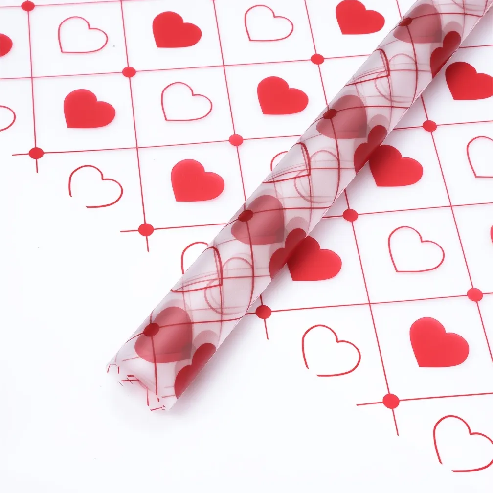 Heart Waterproof Flower Wrapping Paper - 20 sheets, 22 x 22 inches / 56 x 56 cm - Image 6