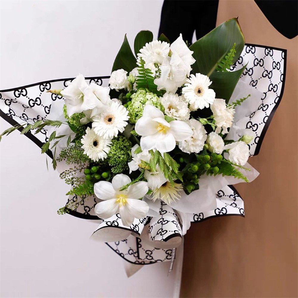 Designer Floral Paper for Bouquets - 20 Sheets, 22.8 x 22.8 inches / 58 x 58 cm - Image 11