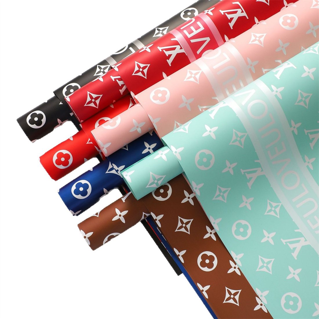 Designer Floral Paper for Bouquets - 20 Sheets, 22 x 22 inches / 56 x 56 cm - Image 6