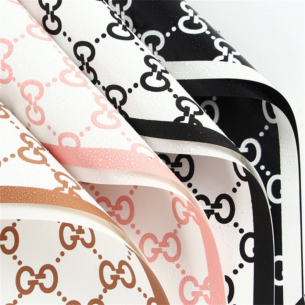 Designer Floral Paper for Bouquets - 20 Sheets, 22.8 x 22.8 inches / 58 x 58 cm